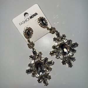 Fashion Nova Glamorous Silver Earrings